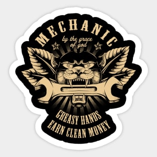 Mechanic Vintage Style Sticker